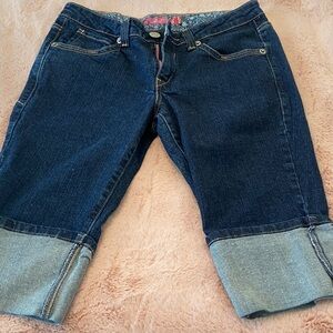 Levi's 518 Superlow Straight Dark Blue Denim  Size 7